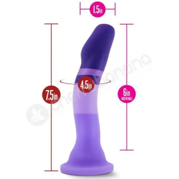 Avant D2 Purple Rain Platinum Cured Silicone Dildo With Suction Cup Base