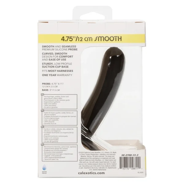 Boundless 4.75" Smooth Silicone Suction Cup Dildo By CalExotics - Black — image 12 of 14
