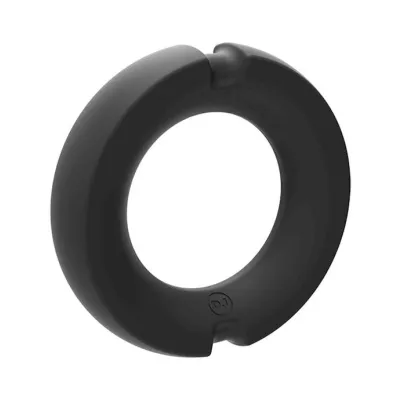 Kink Silicone Covered Metal Cock Ring 50mm Black
