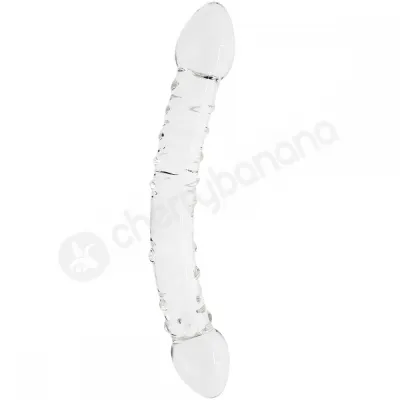 Crystal Pleasures Glass Spiral Temptation Double Dildo