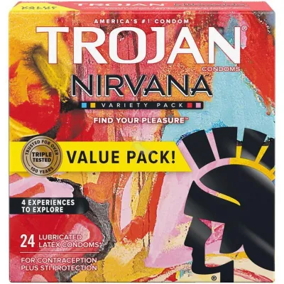 Trojan Nirvana Collection Condom Variety Pack 24 Pack