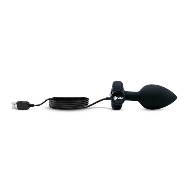 b-Vibe Vibrating Jewels Remote Control Butt Plug M/L Black