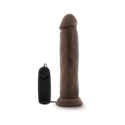 Dr Skin Dr Throb 9 5in Vibrating Realistic Cock With Suction Cup Chocolate