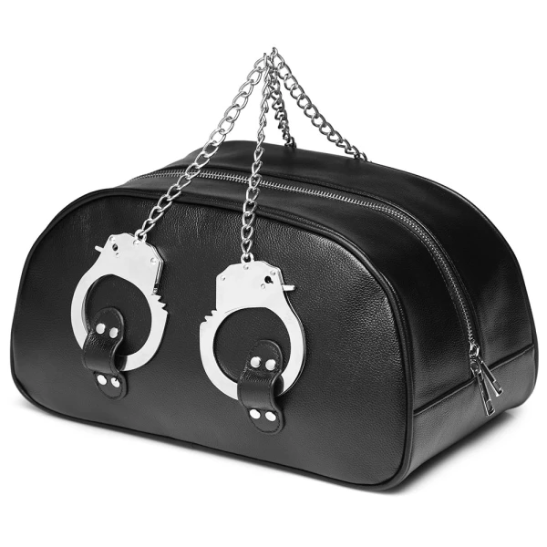 Cuffed and Loaded Travel Bag with Handcuff Handles