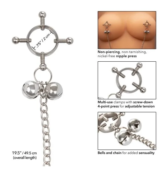 Nipple Grips 4-Point Nipple Press with Bells