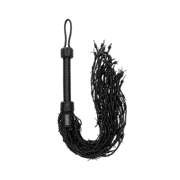 Ouch! Pain - Saddle Leather Barbed Wire Flogger