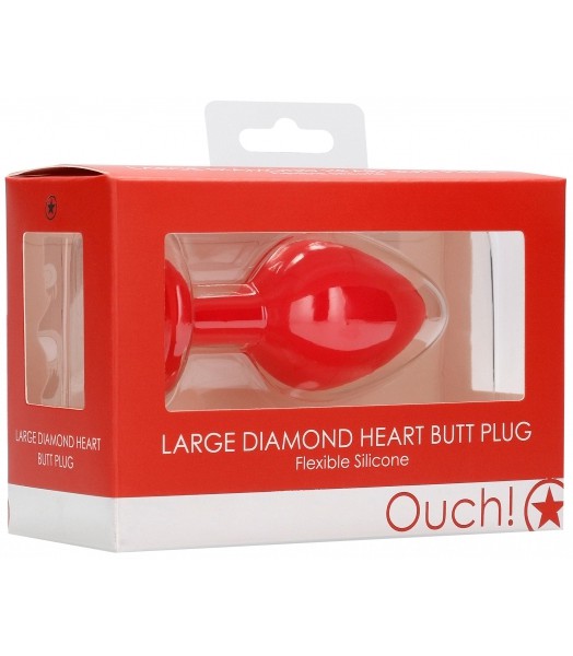 Large Diamond Heart Butt Plug