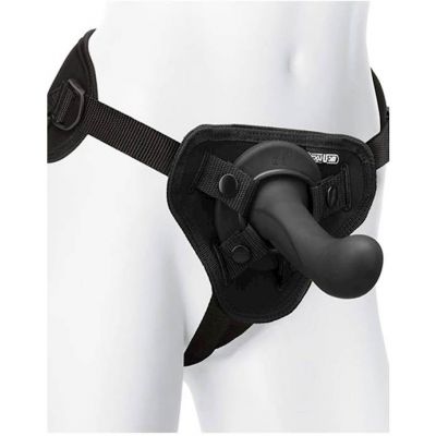 Vac u lock Silicone G spot Vibrating Pleasure Set Black 6 5 Inch