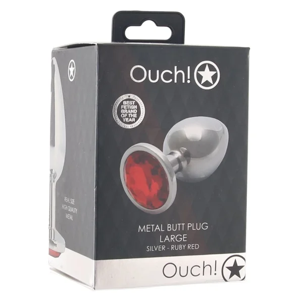 Ouch! Red Round Gem Plug