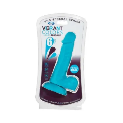 Realistic Dildos Cloud 9 Vibrant Colors 6 Blue Pro Sensual Line