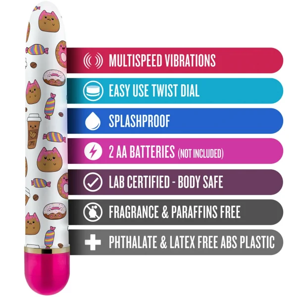 The Collection Sweet Rush Classic Slim Vibrator By Blush Novelties - Pink