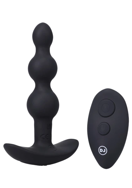 A-Play - BEADED VIBE - Rechargeable Silicone Anal Plug with Remote — image 11 of 20