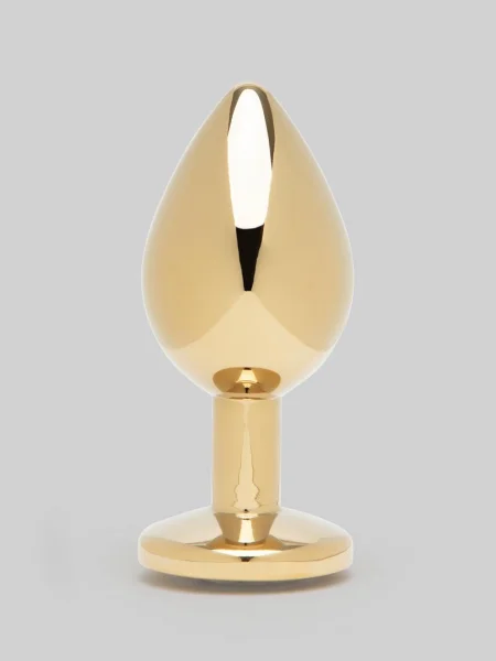 Lovehoney Jeweled Gold Metal Medium Butt Plug 3 Inch
