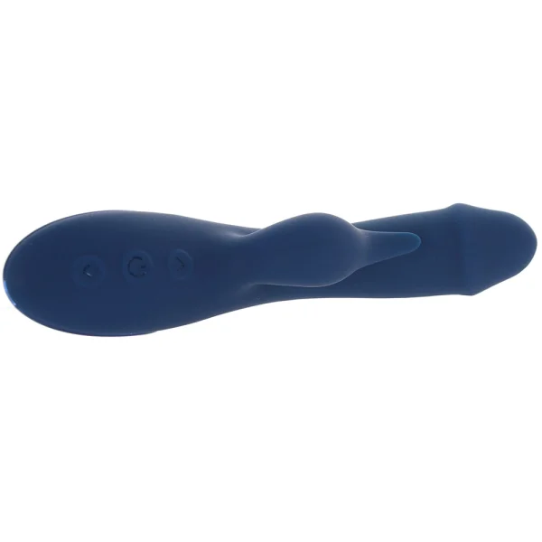 III Triple Orgasm Silicone Rechargeable Triple Stimulation Vibrator By CalExotics - Navy