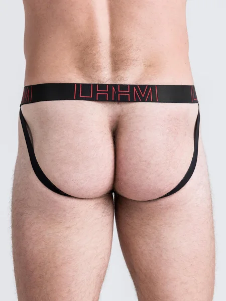 LHM Black Shiny Microfibre Jockstrap