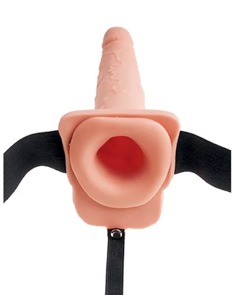 Fetish Fantasy 7.5 Inch Hollow Squirting Strap-on With Balls  - 7.5 Inch