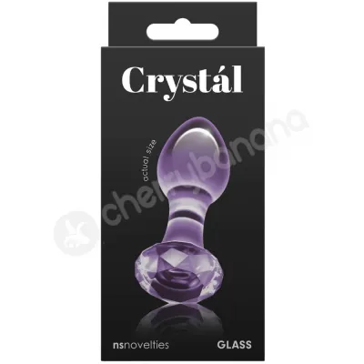 Crystal Gem Purple Glass 2 8 Butt Plug