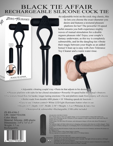 Black Tie Affair Vibrating Cock Ring