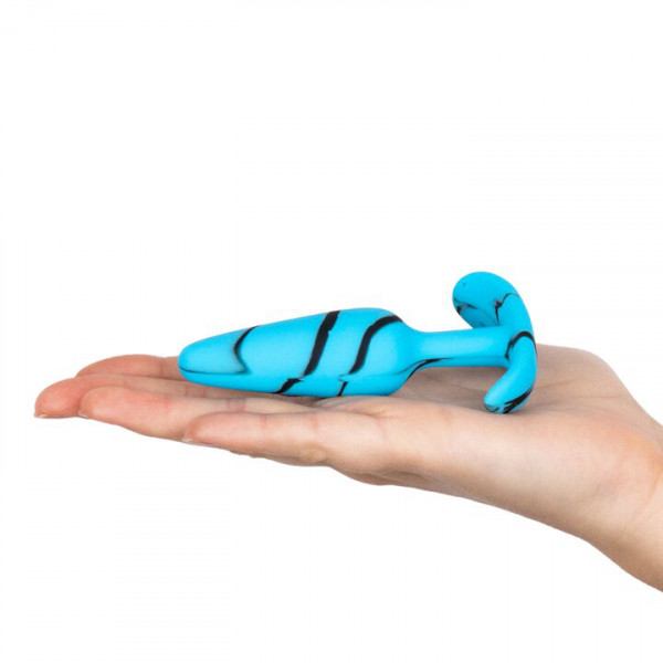 Mon Amour Blue Marble Silicone Butt Plug - 4, 4.8, or 5.8 Inch — image 4 of 6