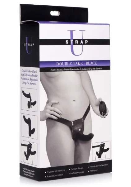 'Double Take' Vibrating Double Penetration Strap-On