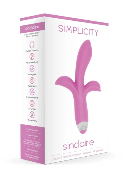SINCLAIRE G-Spot Clitoral Vibrator (Pink)