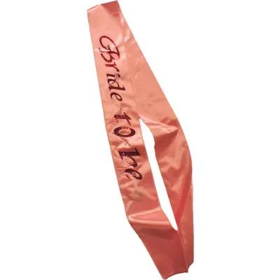 Flashing Bride To Be Sash Pink