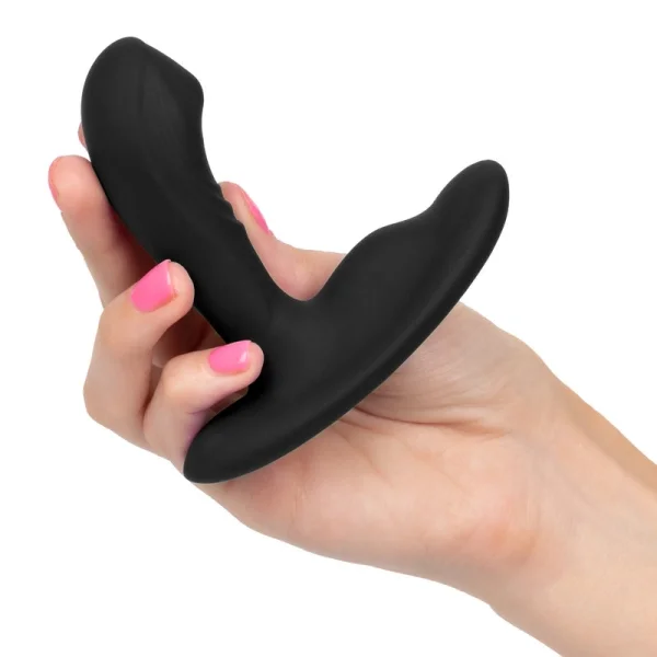 Eclipse Tapered Roller Ball Probe Silicone Vibrating Anal Probe by CalExotics - Black