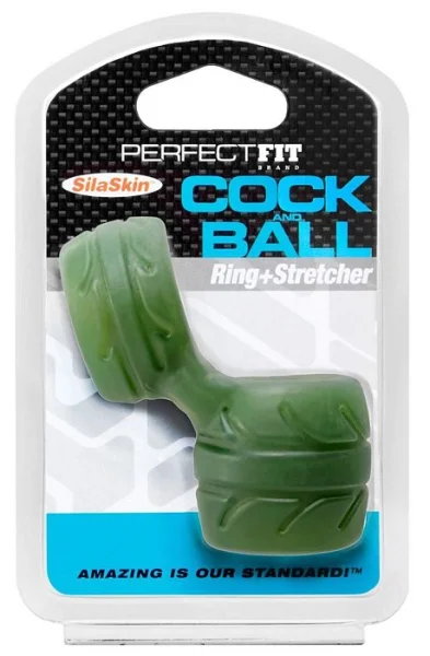 Perfect Fit SilaSkin Cock & Ball Ring - Green