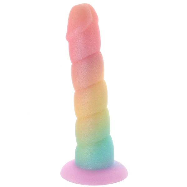 Simply Sweet Swirl Rainbow 6.6" Silicone Suction Cup Dildo