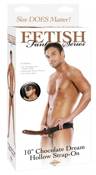 Fetish Fantasy 10 Inch Chocolate Dream Hollow Strap-On — image 7 of 7