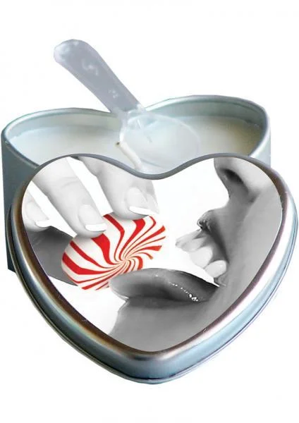 Edible Heart Candle - Mint - 4 Oz.