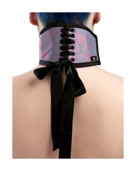 Bound Luxury Posture Collar Bondage Set - Pink