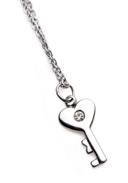 Chained Locking Bracelet and Key Necklace