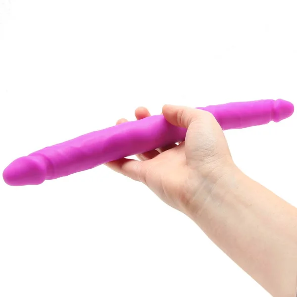 Colours Double Pleasures Purple Silicone Double Dildo