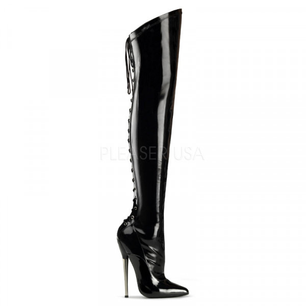 DAGGER-3060 - 6 1/4" Solid Brass Heel Back Lace-Up Thigh BT — image 5 of 8