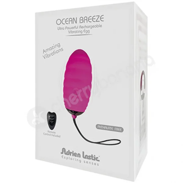 Adrien Lastic Ocean Breeze Pink 10 Speed Rechargeable Vibrating Egg