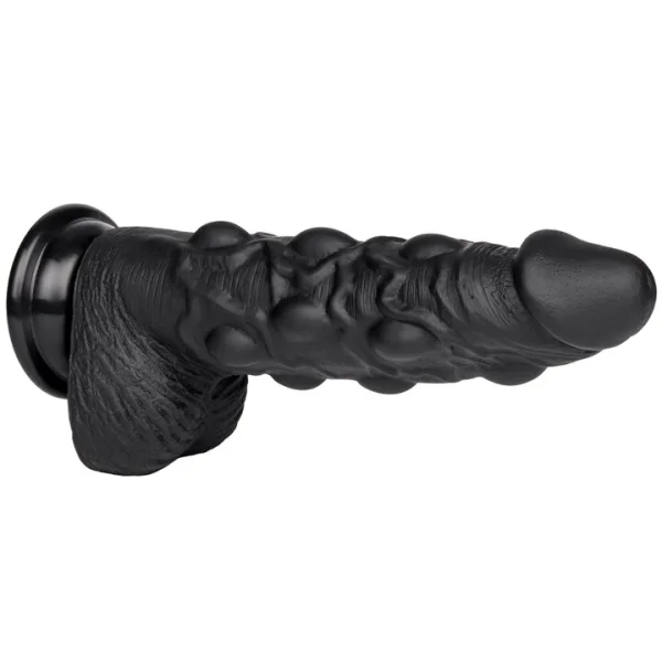 Bondara Stud Black Silicone Suction Cup Dildo – 8 Inch — image 4 of 5
