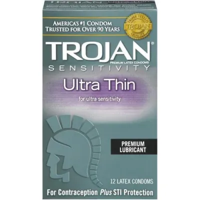 Trojan Sensitivity Ultra Thin Lubricated Condoms 12 Pack