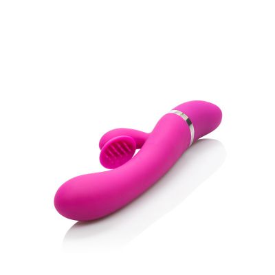 California Exotic 7 5 Rabbit Vibrator with Tickling Clitoral Scoop