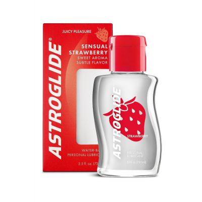 Astroglide Sensual Strawberry Flavoured Lubricant 2 5oz