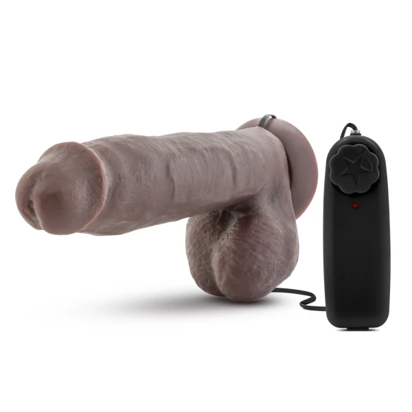 X5 Plus 8" Vibrating Realistic Cock - Chocolate