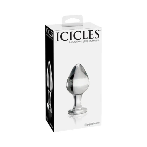 Icicles No 25 Glass Anal Plug Clear