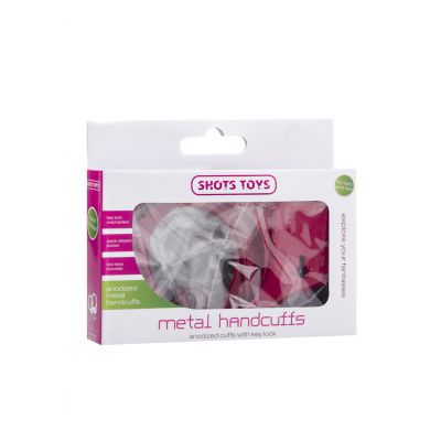 Metal Handcuffs Red Bondage Handcuffs