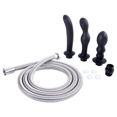 Excellent Power Splashy 3 In 1 Silicone Anal Douche Set