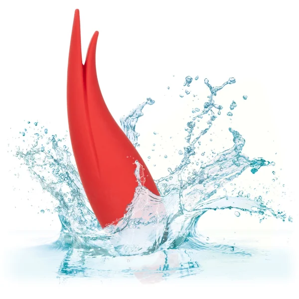 Red Hot Sizzle Silicone Rechargeable Clitoral Vibrator by CalExotics