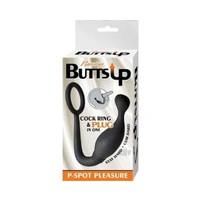Prostate Massagers Nasstoys Butts Up P spot Pleasure Silicone Cock Ring Anal Plug Black
