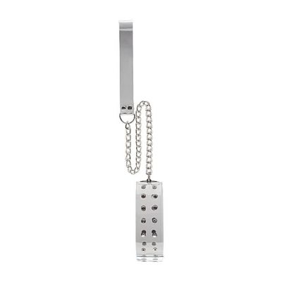 White Translucent Slave Collar With Metal Nails White