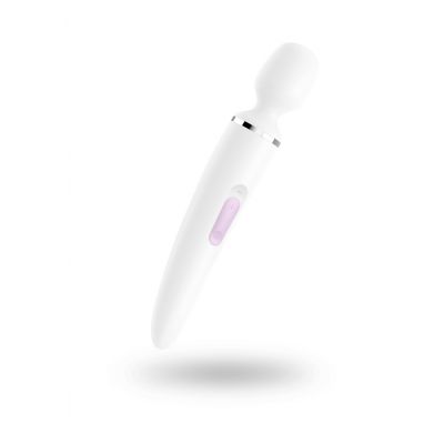 Wand er Woman Wand Vibrator White Chrome Wand Massager