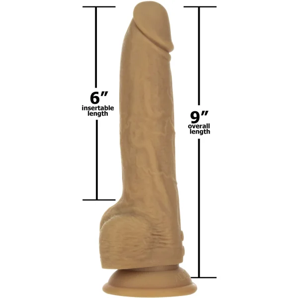 Naked Attraction 9 Inch Thrusting Dildo Caramel