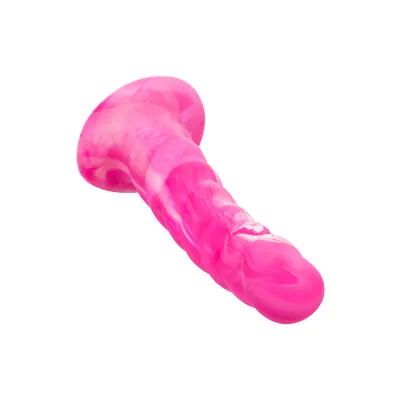 California Exotic Twisted Ribbed Probe 5 5 Marbled Silicone Dildo